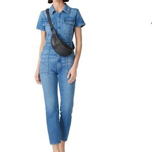 NEW GOOD AMERICAN Oversized Fit For Sucess Jumpsuit in blue for women 725 6m3